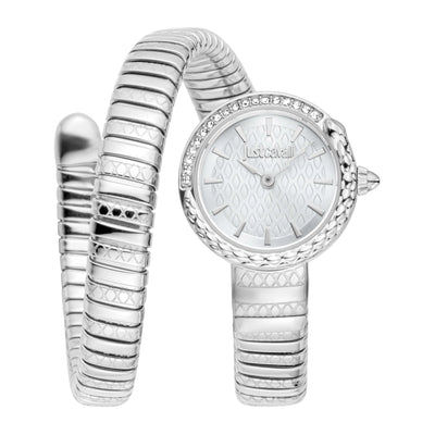 Just Cavalli Signature Snake Cerchio Snake Srebrno Szary