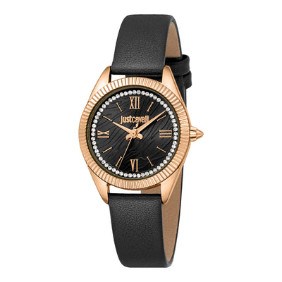 Just Cavalli Animalier Amabile Skórzany Czarny