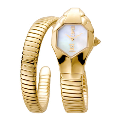 Just Cavalli Signature Snake Glam DNA Żółte Złoto MOP