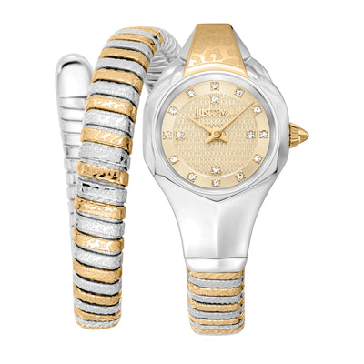 Just Cavalli Signature Snake Amalfi Dwukolorowy YG Champagne