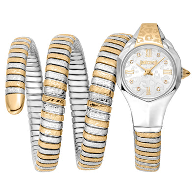 Just Cavalli Signature Snake Ravenna Dwukolorowy YG Srebrny