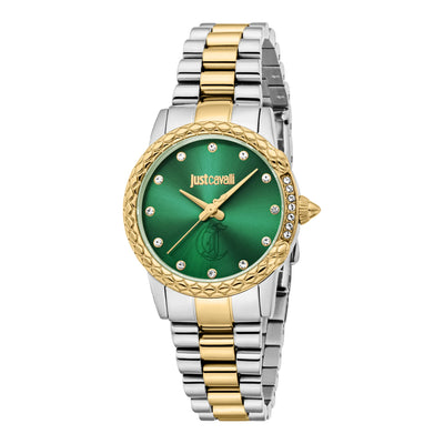 Just Cavalli Animalier Fiorenza Snake Dwukolorowy YG Zielony