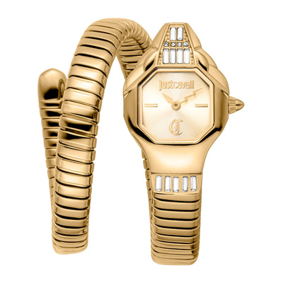Just Cavalli Signature Snake Brillante Snake Żółte Złoto Szampan