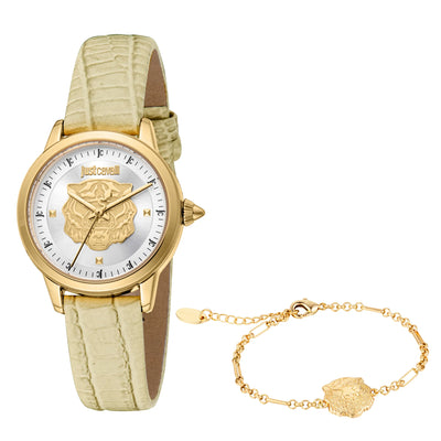 Just Cavalli SET Dolce Skóra Kremowa