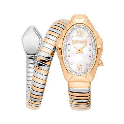 Just Cavalli Signature Snake Lirica Dwukolorowy YG MOP