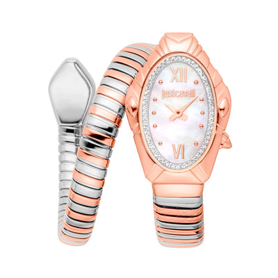 Just Cavalli Signature Snake Lirica Dwukolorowy RG MOP