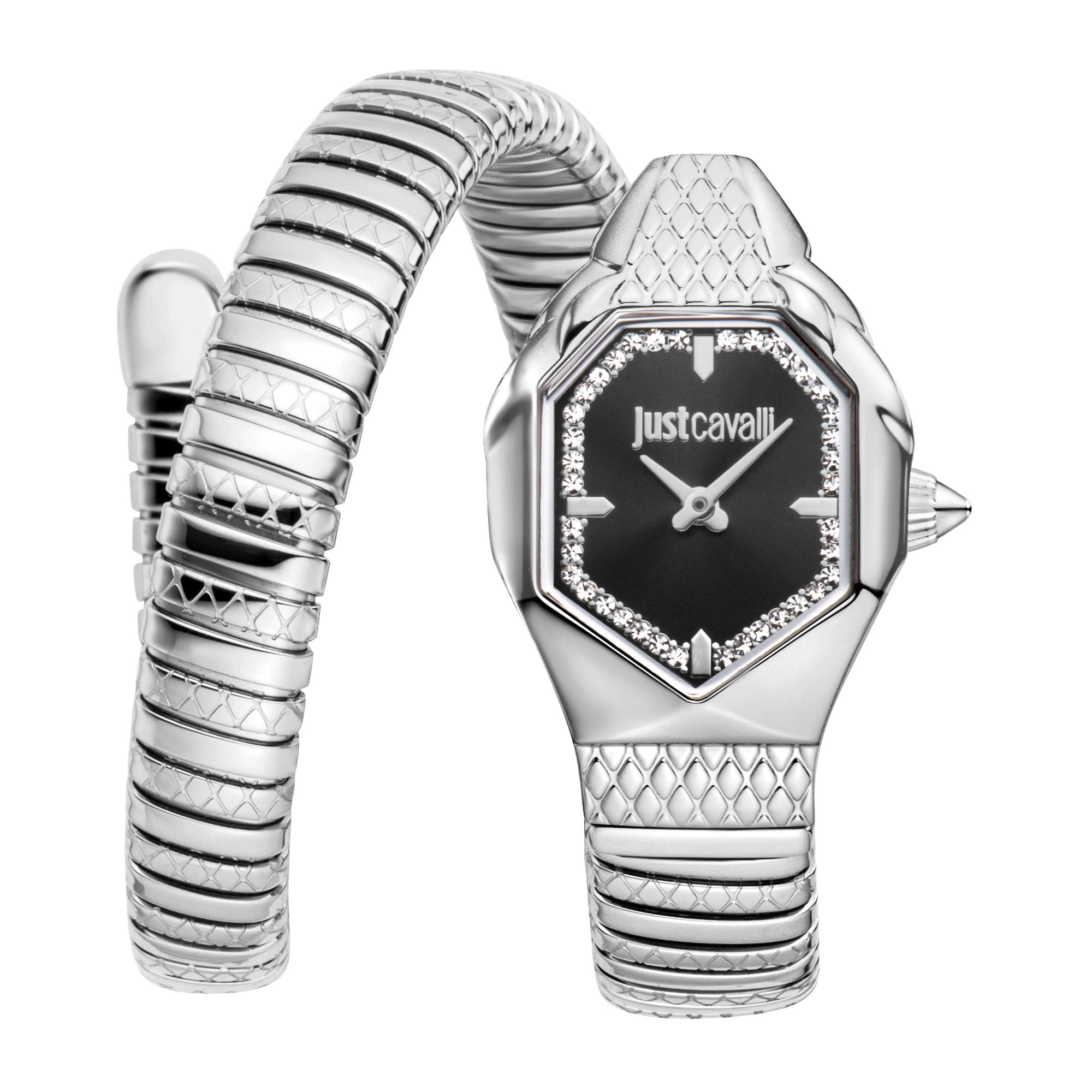 Just Cavalli Just Cavalli Signature Snake Aria Silver Black