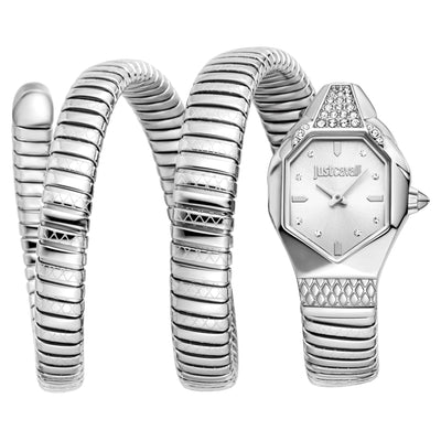 Just Cavalli Signature Snake Ambra Srebrny