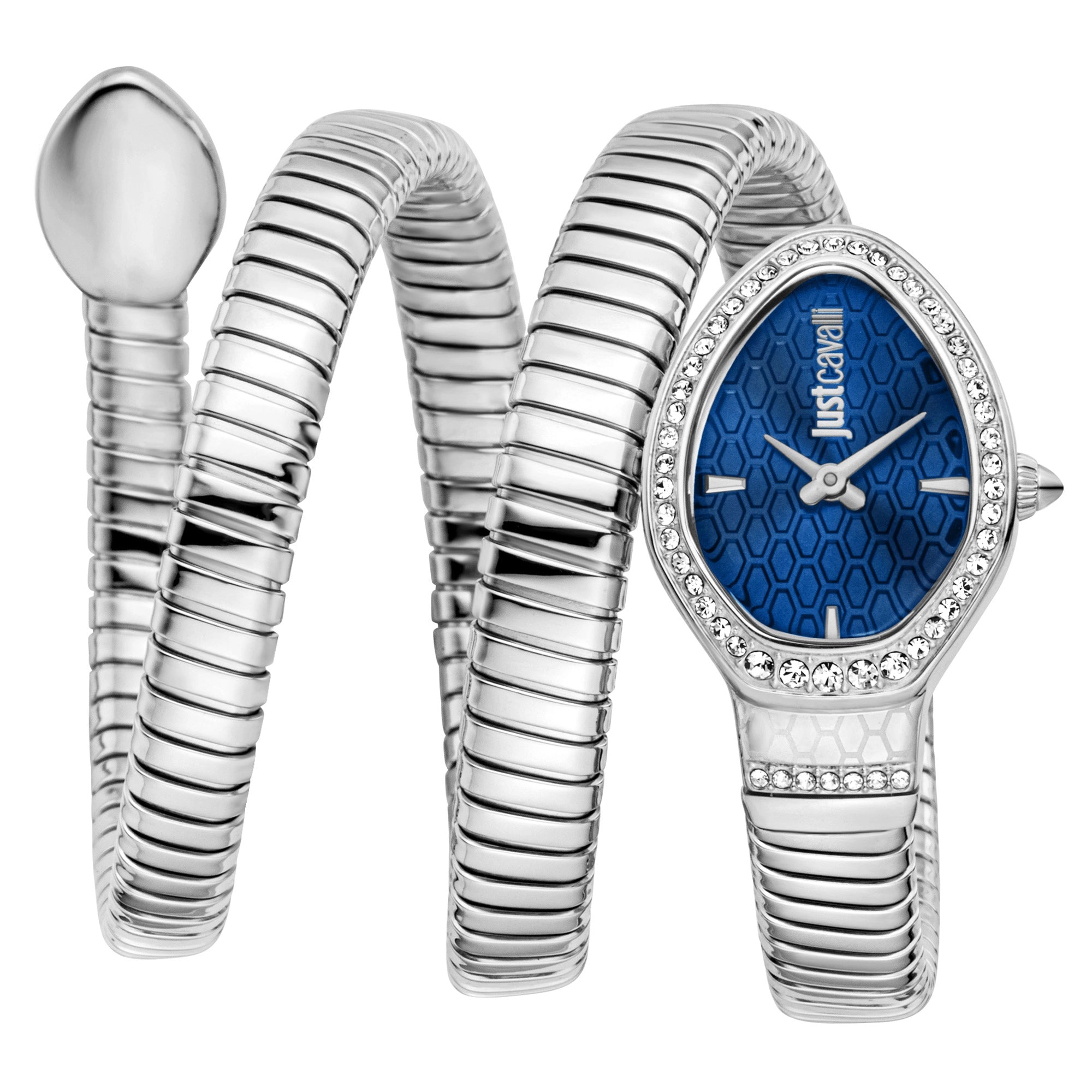 Just Cavalli Just Cavalli Signature Snake Carezza Silver Night blue