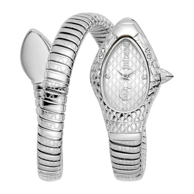 Just Cavalli Signature Snake Vetra Srebrny Szary