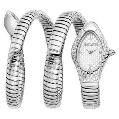 Just Cavalli Signature Snake Aurela Srebrny