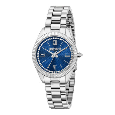 Just Cavalli Animalier Amabile Srebrny Niebieski