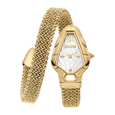 Just Cavalli Signature Snake Fiamma Żółte Złoto Srebro